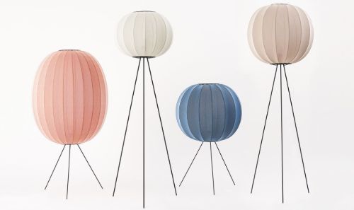 Made By Hand Knit-Wit Round Floor High Stehlampe Ø: 45 cm – Sandstein