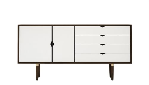 Andersen Furniture S6 Skænk 163x79 cm - Valnød/Hvide Fronter