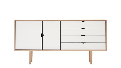 Andersen Furniture S6 Skænk 163x79 cm - Eg/Hvide Fronter