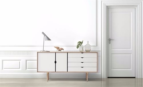 Andersen Furniture S6 Beistelltisch 163 x 79 cm – Fronten aus Eiche/Weiß