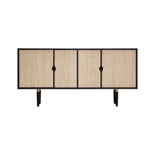 Andersen Furniture Unique Skænk L: 163 - Sort Eg/Natur Fronter