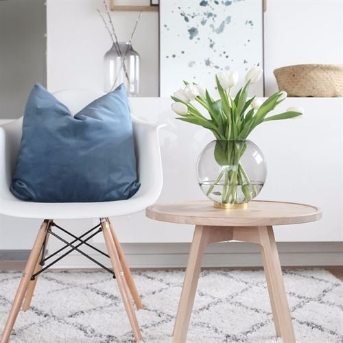 Andersen Furniture C2 Couchtisch Ø: 80 cm – Weiß lackierte Eiche