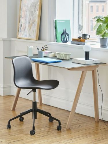 Normann Copenhagen Form Kissen 46x39cm - Schwarzes Leder/Schwarz