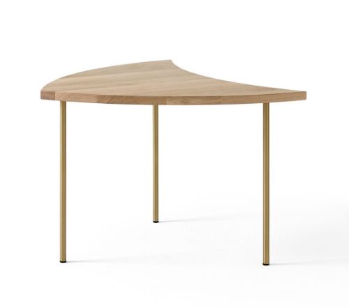 &Tradition Pinwheel HM7 Side Table 65x65 cm - Oiled Oak/Brass