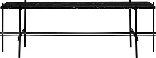 GUBI TS Console - 1 Rack - 120x30x40 cm - Black/Black Marquina Marble