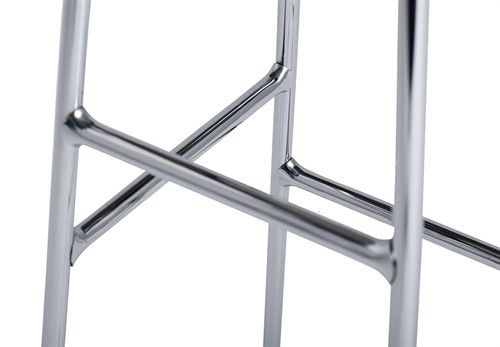 Hay Cornet Barhocker niedrig H: 65 cm – verchromter Stahl / geölte Eiche