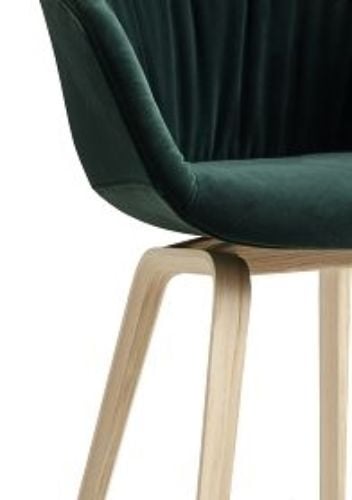 HAY AAC 23 Soft About A Chair SH: 46 cm – Lackiertes Eichenfurnier/Lola Dunkelgrün