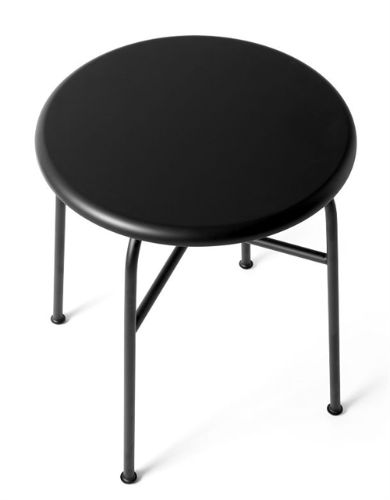 Audo Copenhagen Afteroom Hocker SH: 47 cm - Schwarz