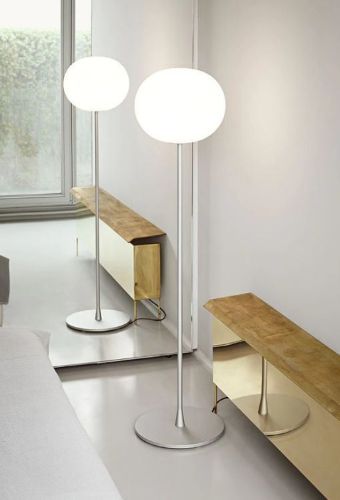 Flos Glo-Ball Floor 2 H: 175 cm - Silber