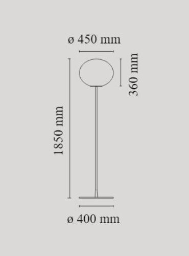 Flos Glo-Ball Floor 3 H: 185 cm - Sortiert