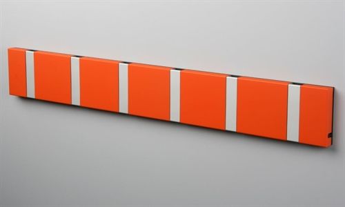 KNAX vandret 6 knagerække L: 59,4cm - Hot Orange/Grå