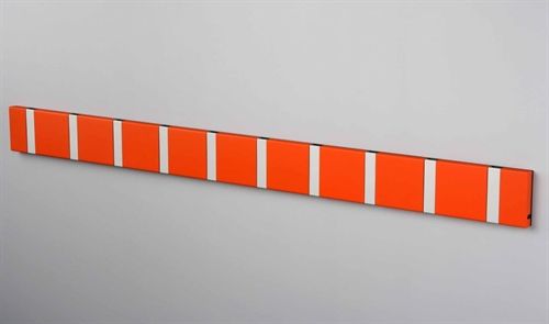 KNAX vandret 10 knagerække L: 99cm - Hot Orange/Grå