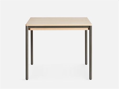 Woud Piezas Esstisch 85x85 cm – Weiße Eiche / Graue Metallbeine