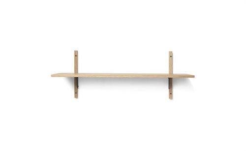 Ferm Living Sector Shelf S/W 26,1x87 cm - Oak/Black Brass