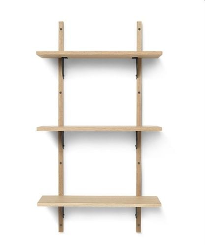Ferm Living Sector Shelf T/N 102x54 cm - Oak/Black Brass