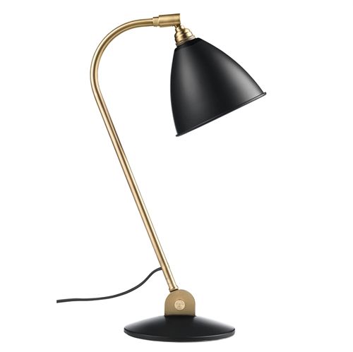 Bestlite BL2 Table Lamp Ø:16 cm Brass base - Charcoal Black skærm