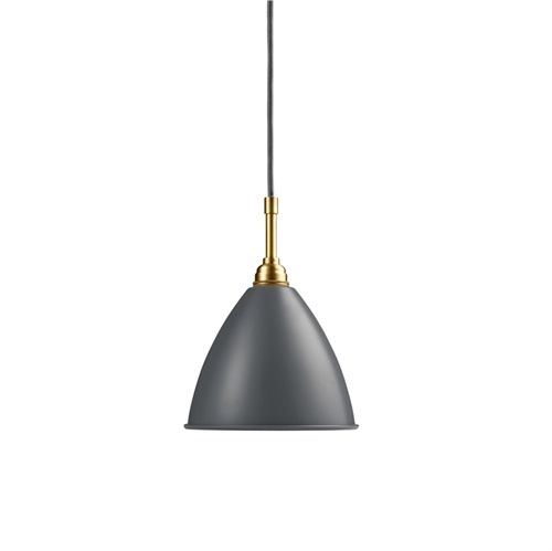 Bestlite BL9 Pendant Ø:16 cm Brass base - Grey skærm