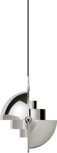 GUBI Multi-Lite Pendelleuchte Ø:36 cm Chromsockel - Chromschirm