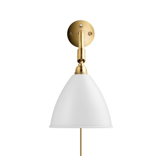 Bestlite BL7 Wall Lamp Ø:16 cm All Brass base - Matt White skærm