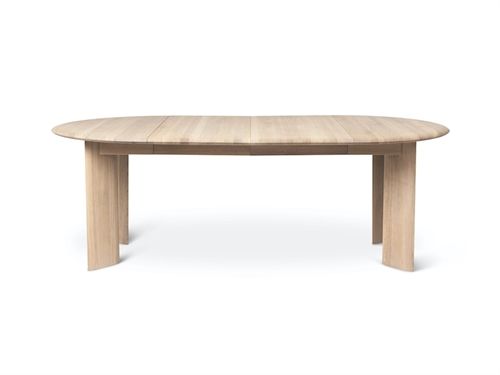 Ferm Living Bevel Table Extendable 2 Ø: 117-217 cm - White Oiled Oak
