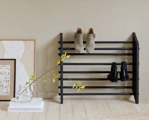 We Do Wood Moodstand Schuhständer B: 78 cm – Schwarz lackierte Eiche