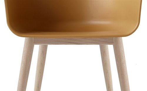 Audo Copenhagen Harbour Esszimmerstuhl SH: 45 cm – Gestell Khaki / Natureiche