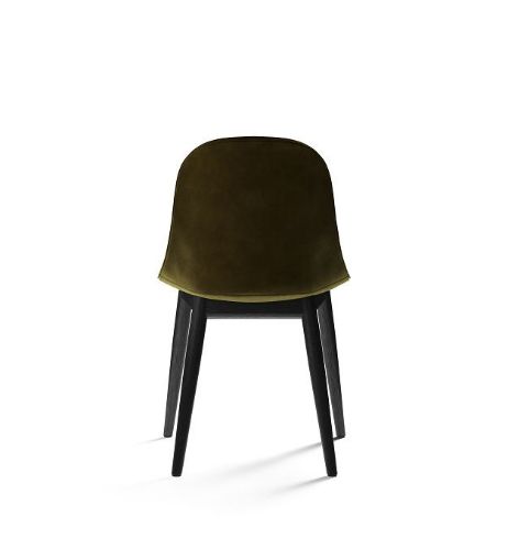 Audo Copenhagen Harbour Side Dining Chair SH: 45 cm – City Velvet CA7832/031 / Gestell aus schwarzer Eiche