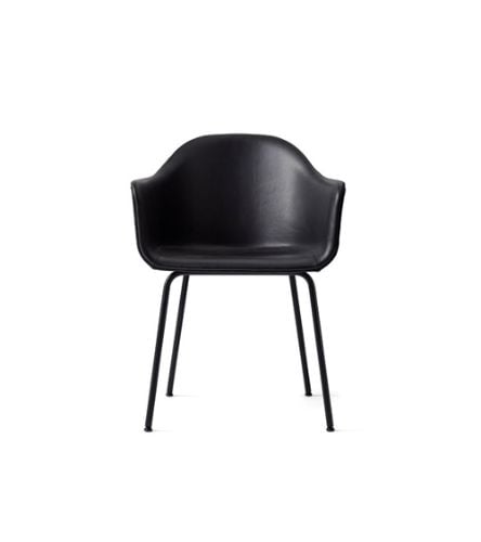 Audo Copenhagen Harbour Dining Chair SH: 45 cm - Dakar 0842 / Black Steel