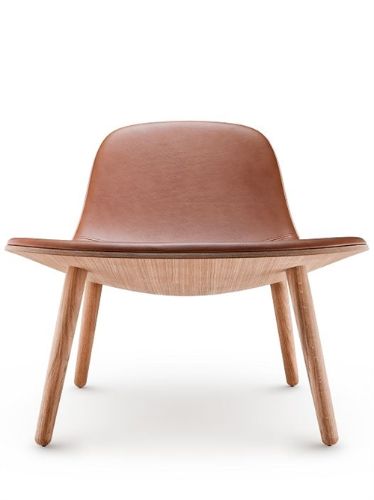 Eva Solo Abalone Lounge Chair - Olieret eg/Cognac læder