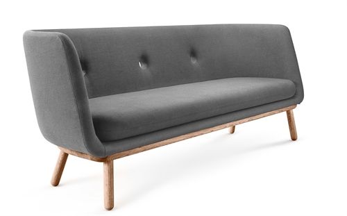 Eva Solo Phantom 3 Pers. Sofa L: 193,4 cm – Fuge 604 Grau/geölte Eiche
