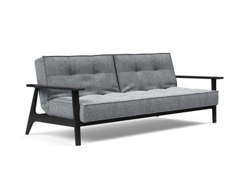 Innovation Living Splitback Frej Sovesofa L: 232 - Sort Eg/Twist Granite