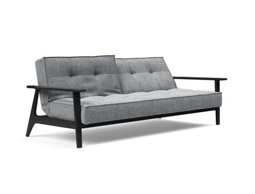 Innovation Living Splitback Frej Schlafsofa L: 232 – Schwarze Eiche/Twist Granit