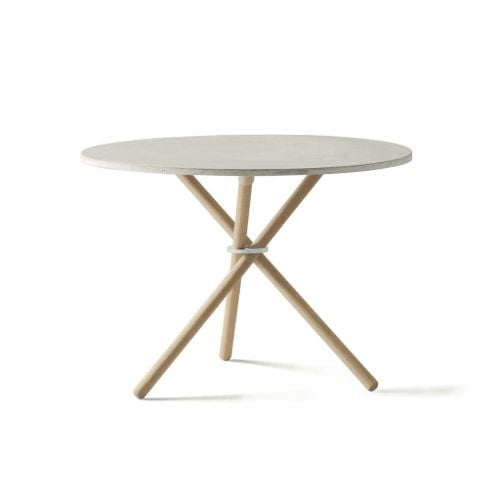 Eberhart Furniture Daphne Coffee Table Ø: 65 cm - Light Concrete/Light Oak