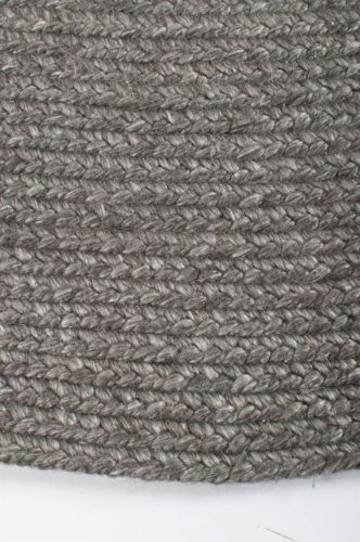 HC Carpets Stavanger Handgefertigter Teppich Ø: 200 cm – Dunkelgrau