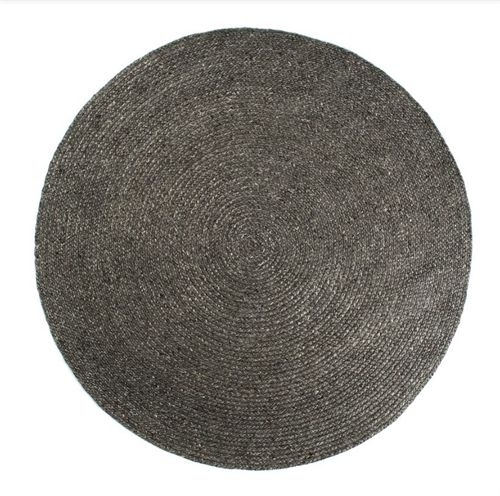HC Interior Rugs Stavanger Håndlavet Tæppe Ø: 240 cm - Dark Grey