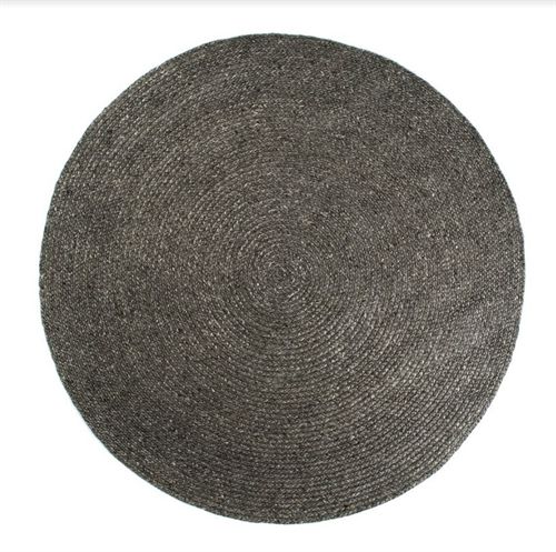 HC Interior Rugs Stavanger Håndlavet Tæppe Ø: 160 cm - Dark Grey