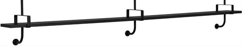 GUBI Démon Shelf, 3 Brackets, 215, 1 shelf (Black Stained Ash Semi Matt Lacquered)