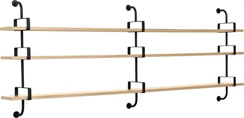 GUBI Démon Shelf, 3 Brackets, 215, 3 shelves (Oak Semi Matt Lacquered)