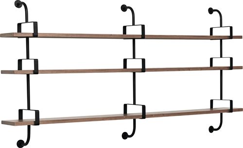 GUBI Démon Shelf, 3 Brackets, 215, 3 shelves (American Walnut Semi Matt Lacquered)