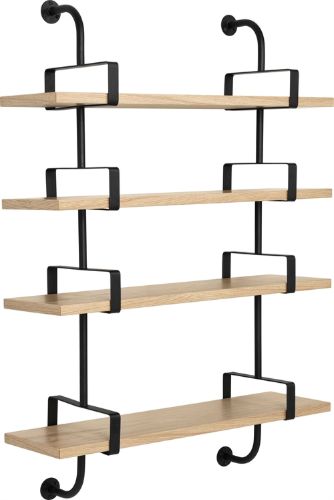 GUBI Démon Shelf, 2 Brackets, 95, 4 shelves (Oak Semi Matt Lacquered)