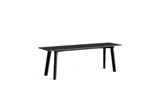 HAY CPH Deux 215 Bench 140x35x45 cm - Black Ink Lacquered Solid Beech/Ink Black Laminate