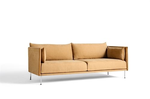 HAY Silhouette 3 Personers Sofa Mono L:212 cm - Linara 142 / Chromed Steel