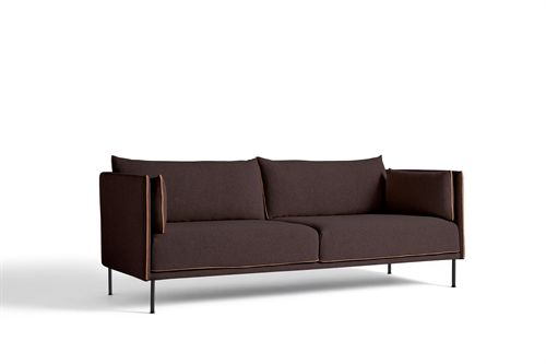 HAY Silhouette 3 Personers Sofa Mono L:212 cm - Coda 382 / Black Powder Coated Steel