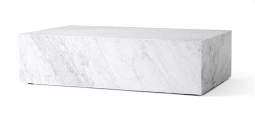 Audo Copenhagen Plinth Low H: 27 cm - White Carrara Marble 