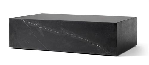 Audo Copenhagen Sockel niedrig H: 27 cm – Schwarzer schwarzer Marmor Marquin