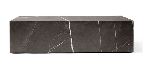Audo Copenhagen Plinth Low H: 27 cm - Grey/Brown Kendzo Marble