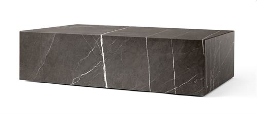 Audo Copenhagen Sockel niedrig H: 27 cm – Grau/Brauner Kendzo-Marmor