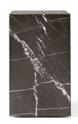 Audo Copenhagen Plinth Tall H: 51 cm - Brown/Grey Kendzo Marble