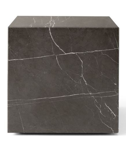 Audo Copenhagen Plinth Cubic H: 40 cm - Brown/Grey Kendzo Marble