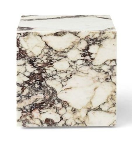 Audo Copenhagen Plinth Cubic H: 40 cm - Calacatta Viola Marble